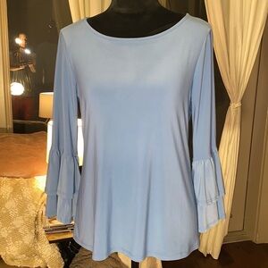 Women’s Light Baby Blue Flutter sleeve blouse S​